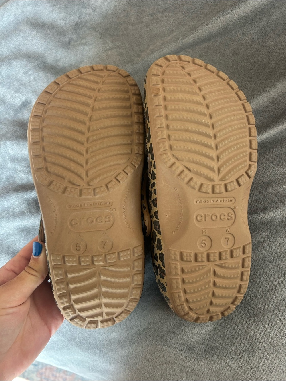 CROCS Leopard Print Clog in Tan and Black - Picture 4 of 4